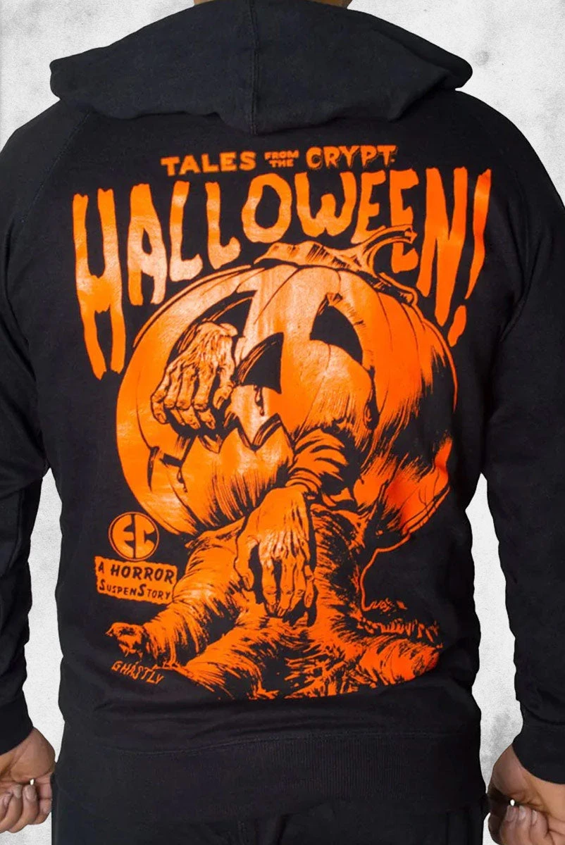 Tales From The Crypt - Orange Pumpkin Halloween Hoodie 4 Tales From The Crypt - Orange Pumpkin Halloween Hoodie - Image 2