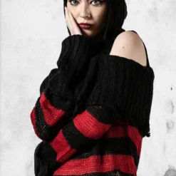 In Your Nightmares Hooded Knit Sweater -Mortem Horror Shop halloween themed sweater