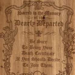 The Haunted Mansion - Dearly Departed - Cutting Board 7 The Haunted Mansion - Dearly Departed - Cutting Board -Mortem Horror Shop haunted mansion cutting board dearly departed