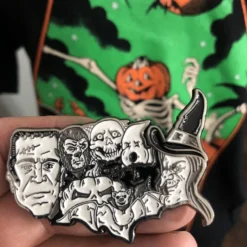 Haunted U.S.A (Enamel Pin) -Mortem Horror Shop haunted usa enamel pin classic
