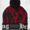 Boring - Knit Beanie Hat 1 Boring - Knit Beanie Hat -Mortem Horror Shop hell is boring flames beanie
