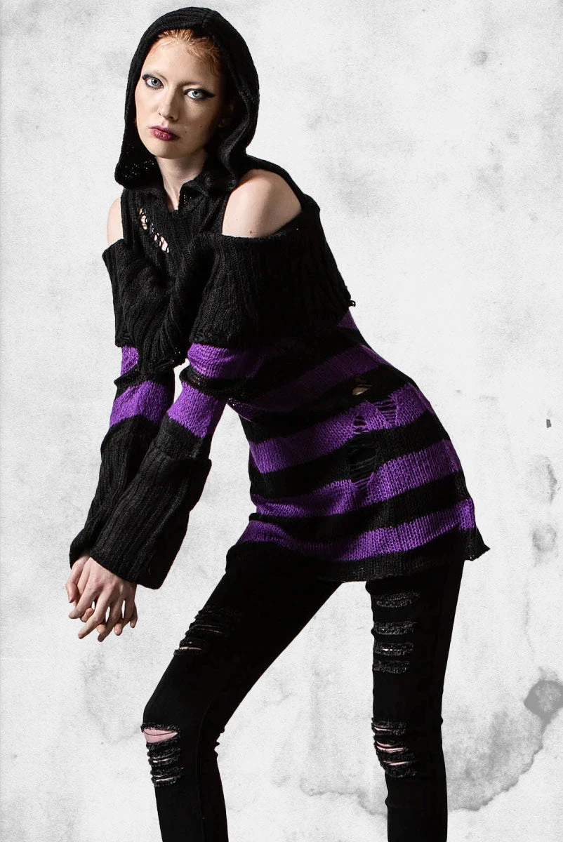 Salvia Hooded Knit Sweater 5 Salvia Hooded Knit Sweater - Image 3