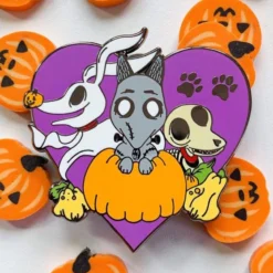 Puppy Love (Enamel Pin) -Mortem Horror Shop horror dogs enamel pin