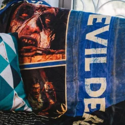Evil Dead VHS Throw Blanket 13 Evil Dead VHS Throw Blanket -Mortem Horror Shop horror themed blanket evil dead