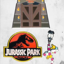 Jurassic Park - Lanyard Pin Set (Enamel Pin) 8 Jurassic Park - Lanyard Pin Set (Enamel Pin) -Mortem Horror Shop jurassic park enamel pins