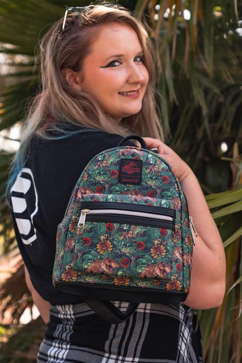 LOUNGEFLY Jurassic Park - Dinosaur Jungle Mini-Backpack 4 LOUNGEFLY Jurassic Park - Dinosaur Jungle Mini-Backpack - Image 2