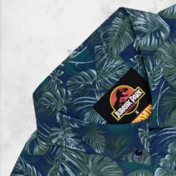 Jurassic Park "Clever Girl" Button-Up -Mortem Horror Shop jurassic park universal button up short sleeve