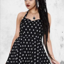 Bad 2 The Bone Sun Dress -Mortem Horror Shop killstar bad 2 bone skull dress