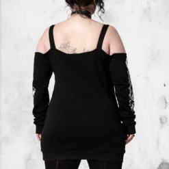 Morning Bardot Sweater -Mortem Horror Shop killstar cropped top shirt