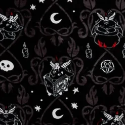 Devils Details Blanket -Mortem Horror Shop killstar devil themed blanket horror