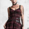 Distortion Pleated Dress -Mortem Horror Shop killstar distortion pleated dress