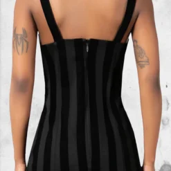 Back From The Dead Bodycon Dress -Mortem Horror Shop killstar fitted denim dress