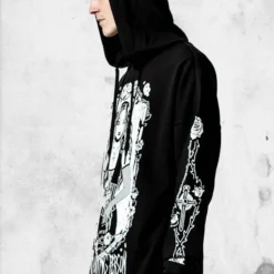 Morning Longline Hoodie 7 Morning Longline Hoodie -Mortem Horror Shop killstar hoodie long line