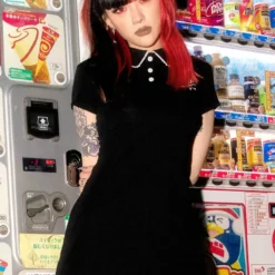 Wreak Havoc Collar Dress 7 Wreak Havoc Collar Dress -Mortem Horror Shop killstar skull collar dress