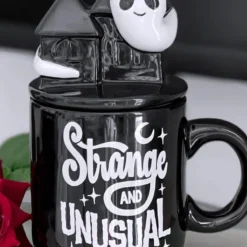 Spooky Mug With Lid -Mortem Horror Shop killstar spooky coffee mug horror