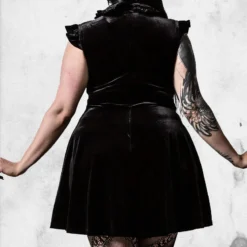 Amaymon Collar Dress -Mortem Horror Shop killstar velvet dress amaymon