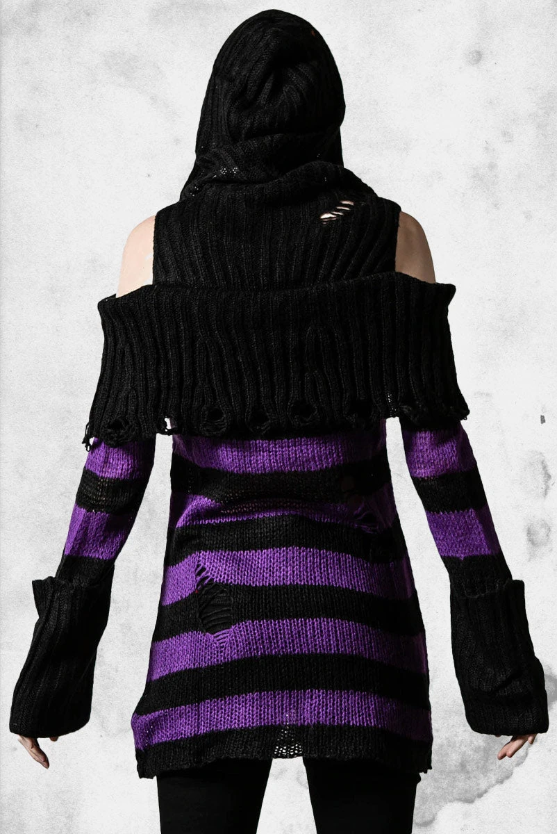 Salvia Hooded Knit Sweater 4 Salvia Hooded Knit Sweater - Image 2