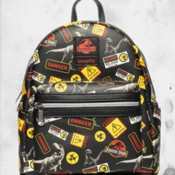 LOUNGEFLY Jurassic Park - Warning Signs Mini-Backpack -Mortem Horror Shop loungefly jurassic park backpack f75f26da 0d94 460c ba75 87f53ce40c55