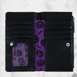 LOUNGEFLY Halloween Pumpkin Flap Wallet 7 LOUNGEFLY Halloween Pumpkin Flap Wallet -Mortem Horror Shop loungefly pumpkin handbag