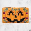 LOUNGEFLY Halloween Pumpkin Flap Wallet 2 LOUNGEFLY Halloween Pumpkin Flap Wallet -Mortem Horror Shop loungefly pumpkin wallet
