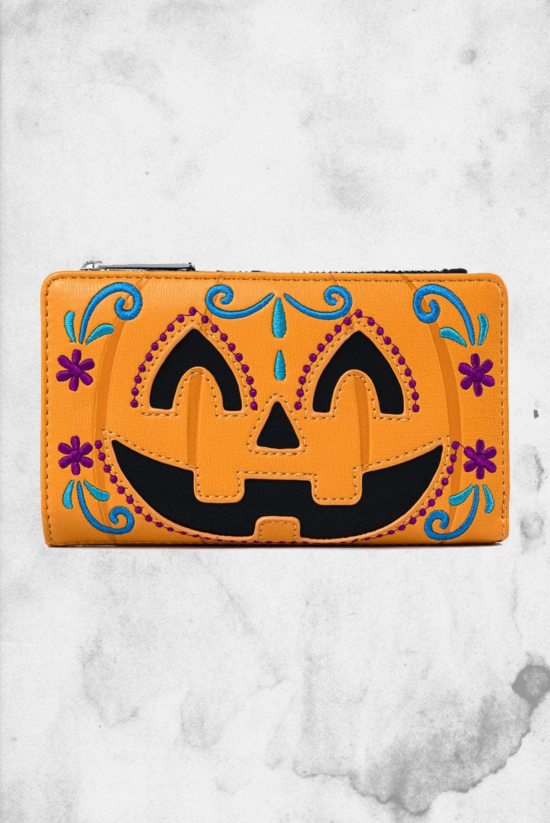 LOUNGEFLY Halloween Pumpkin Flap Wallet 3 LOUNGEFLY Halloween Pumpkin Flap Wallet