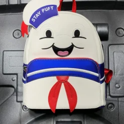 LOUNGEFLY Ghostbusters - Stay Puft Cosplay Mini-Backpack -Mortem Horror Shop loungefly stay puft marhsmellow bag