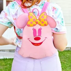 LOUNGEFLY Disney - Pastel Ghost Minnie Mouse Glow-in-the-Dark Mini Backpack 8 LOUNGEFLY Disney - Pastel Ghost Minnie Mouse Glow-in-the-Dark Mini Backpack -Mortem Horror Shop minnie mouse ghost backpack purse