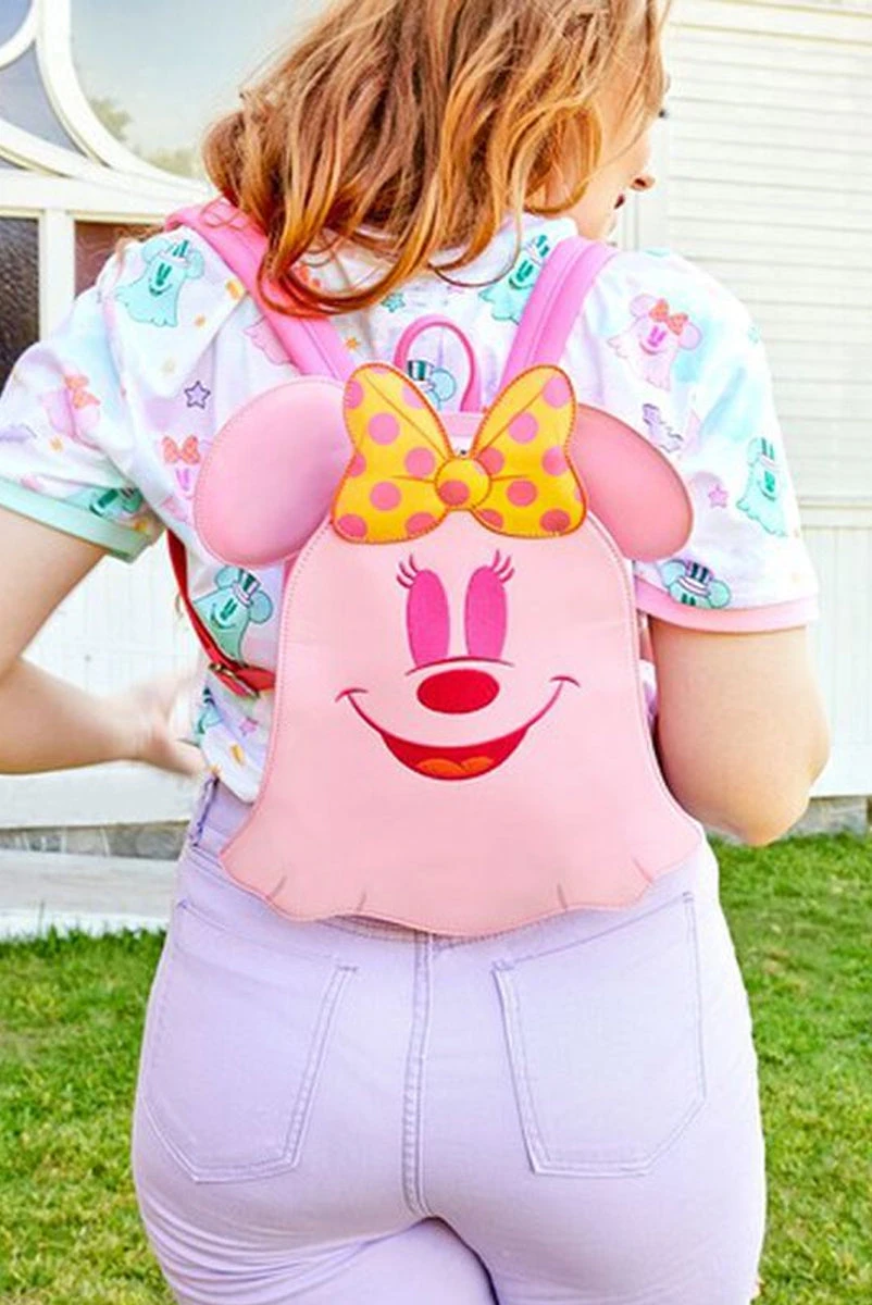 LOUNGEFLY Disney - Pastel Ghost Minnie Mouse Glow-in-the-Dark Mini Backpack 4 LOUNGEFLY Disney - Pastel Ghost Minnie Mouse Glow-in-the-Dark Mini Backpack - Image 2