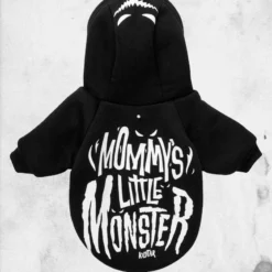 Little Monster Dog Hoodie -Mortem Horror Shop mommys little monster pet hoodie dog