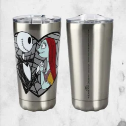 Bioworld The Nightmare Before Christmas - Jack & Sally Stainless Steel Cup -Mortem Horror Shop nightmare before christmas stainless tumbler