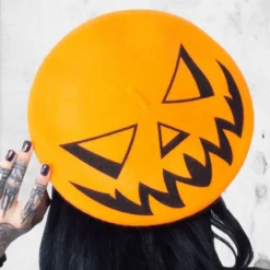 Orange Pumpkin Beret Hat