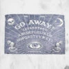 Go Away (Glow In The Dark) Throw Fleece Blanket -Mortem Horror Shop ouija go away beach towel
