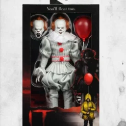 NECA IT - Pennywise (2017) Clothed Figure -Mortem Horror Shop pennywise clothed neca figure