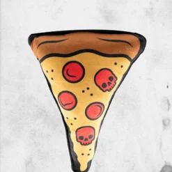 Skull Pizza Pillow