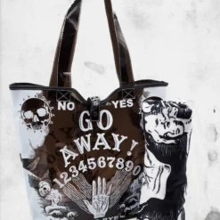 Go Away PVC Tote Bag -Mortem Horror Shop plastic beach tote bag go away