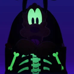 LOUNGEFLY Disney - Pluto Skellington (Glow-in-the-Dark) Mini-Backpack -Mortem Horror Shop pluto halloween glowing loungefly backpack
