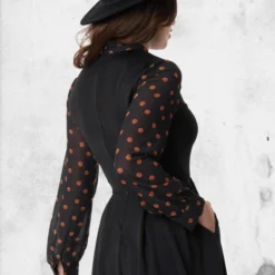 Pumpkin Print Fit & Flare Dress 7 Pumpkin Print Fit & Flare Dress -Mortem Horror Shop pumpkin fall dress