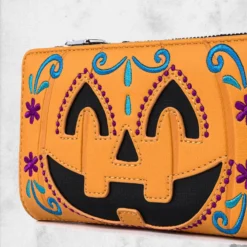 LOUNGEFLY Halloween Pumpkin Flap Wallet 6 LOUNGEFLY Halloween Pumpkin Flap Wallet -Mortem Horror Shop pumpkin handbag wallet