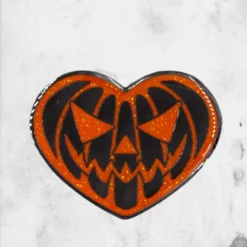 Pumpkin Heart Glitter (Enamel Pin)