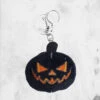 Pumpkin Plush Keychain -Mortem Horror Shop pumpkin plush keychain