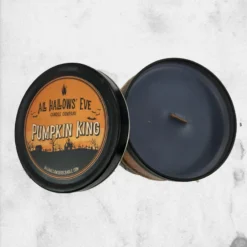 Pumpkin King (Pumpkin Spice) - Wood Wick Candle 7 Pumpkin King (Pumpkin Spice) - Wood Wick Candle -Mortem Horror Shop pumpkin scented candle halloween