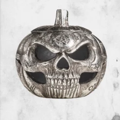 Pumpkin Skull Pot
