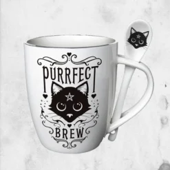Purrfect Brew Cup And Spoon