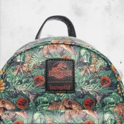 LOUNGEFLY Jurassic Park - Dinosaur Jungle Mini-Backpack 9 LOUNGEFLY Jurassic Park - Dinosaur Jungle Mini-Backpack -Mortem Horror Shop raptor jurassic park backpack