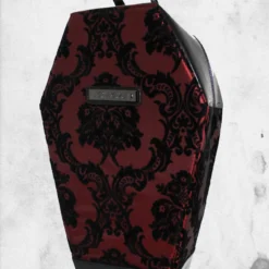 Coffin Backpack - Red Damask