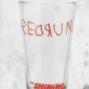 The Shinning - Redrum - Drinking Glass 2 The Shinning - Redrum - Drinking Glass -Mortem Horror Shop red rum shinning glass
