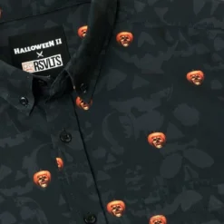 Halloween II "Lil Mikey" Button-Up -Mortem Horror Shop rsvlt michael myers button up halloween shirt