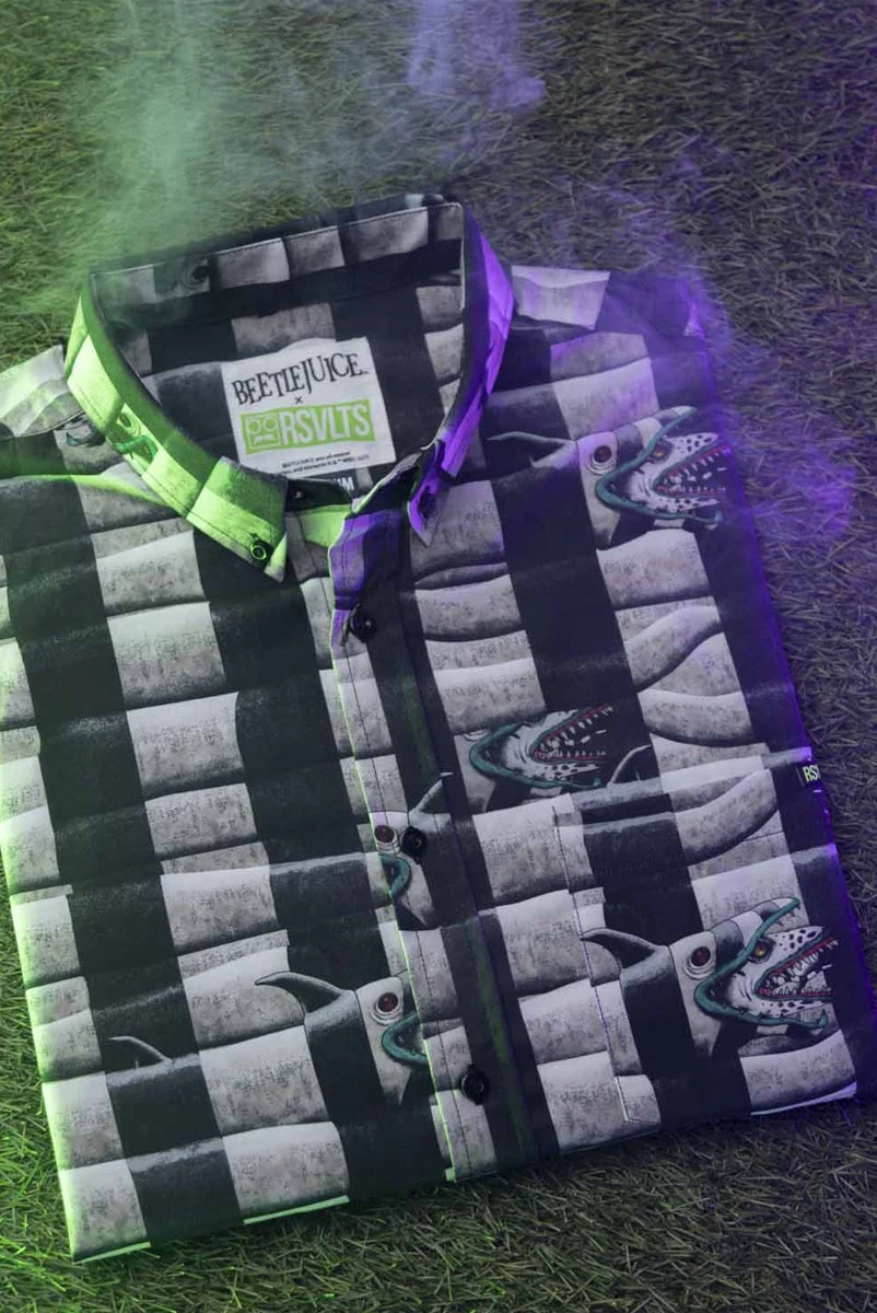 Beetlejuice "Sandworm Stripe" Button-Up 5 Beetlejuice "Sandworm Stripe" Button-Up - Image 3