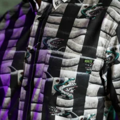 Beetlejuice "Sandworm Stripe" Button-Up 10 Beetlejuice "Sandworm Stripe" Button-Up -Mortem Horror Shop sandworm beetlejuice pshirt