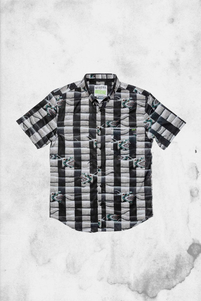 Beetlejuice "Sandworm Stripe" Button-Up 3 Beetlejuice "Sandworm Stripe" Button-Up